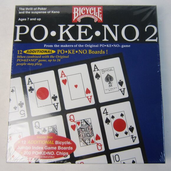 Pokeno Bicycle PO•KE•NO 2 Game "The Thrill of Poker, Suspense of Keno" - Picture 1 of 9